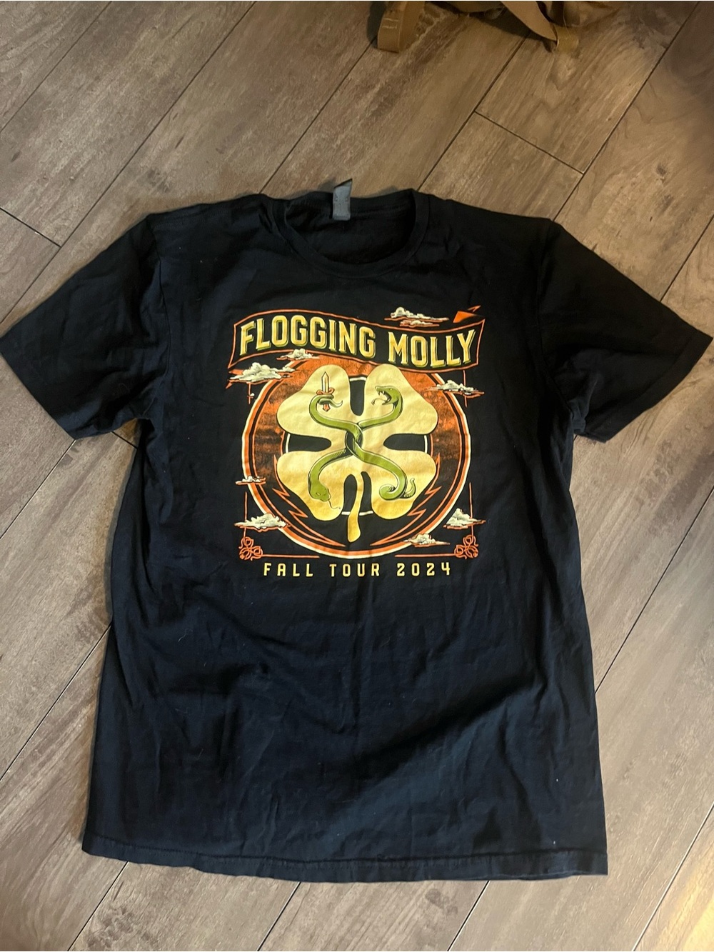 Gildan Black Flogging Molly Fall Tour 2024 Short Sleeve Tee